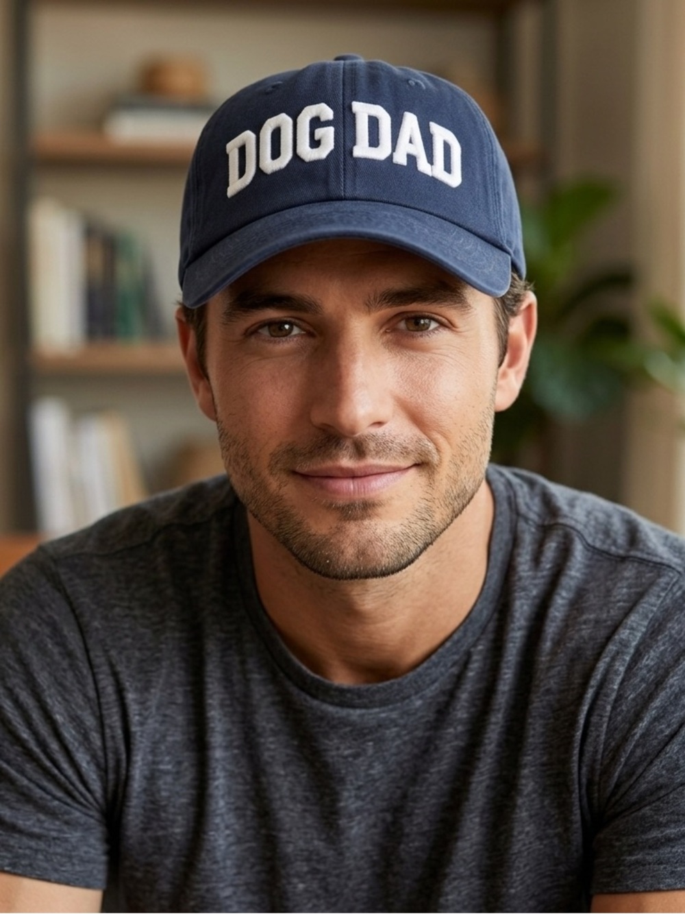 Dog Dad Navy Dad Hat Adjustable Strap Embroidered Baseball Cap Gift Idea Unisex